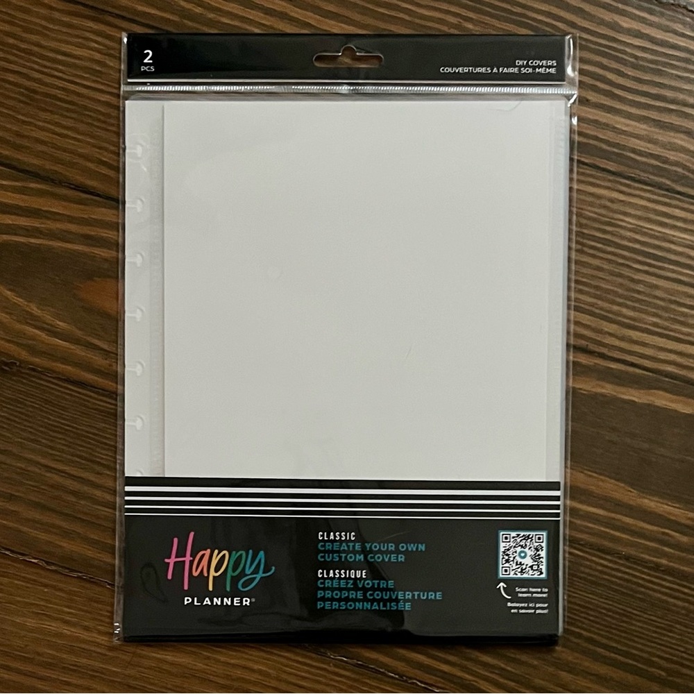 NWT Happy Planner 2pk Create Your Own Custom Covers Clear
